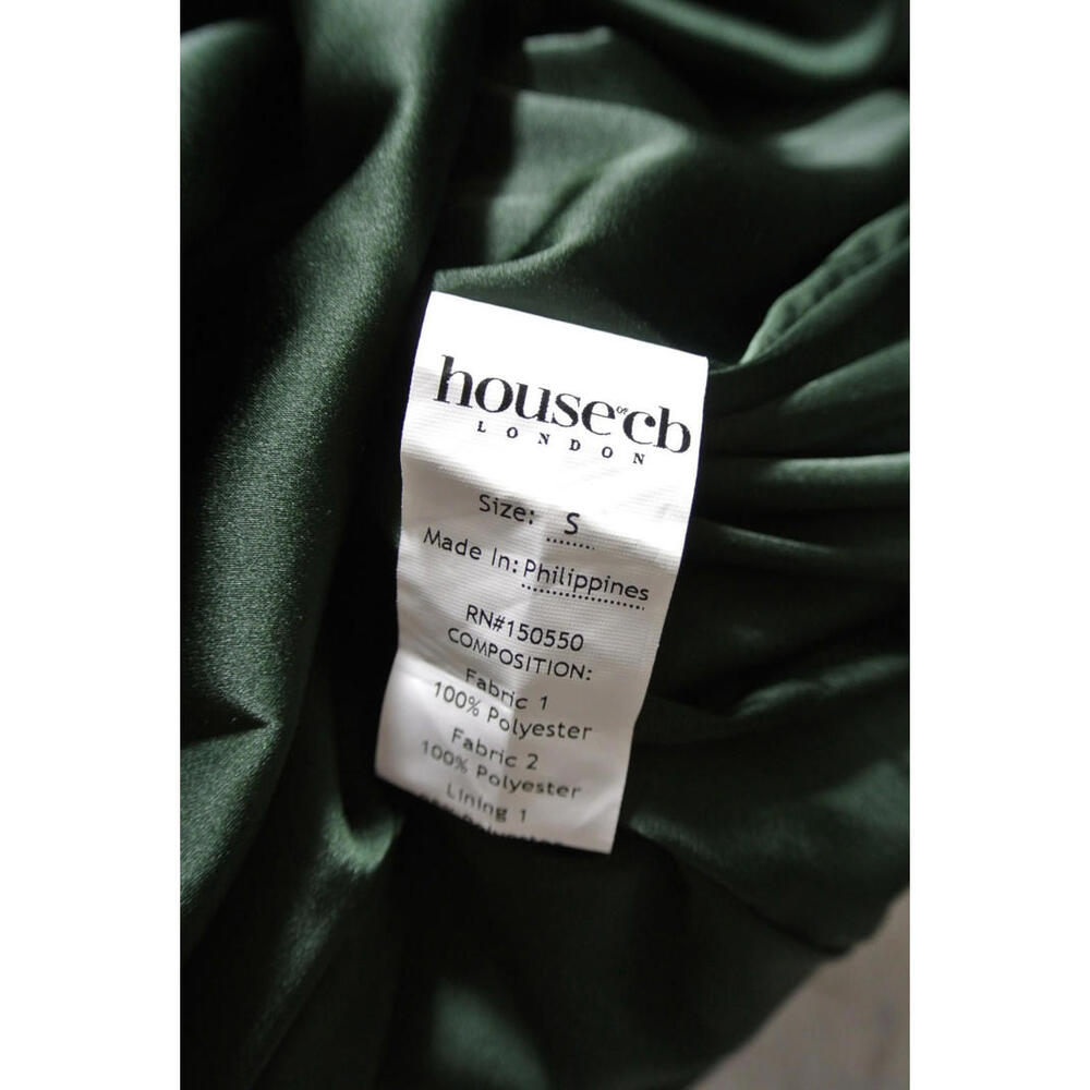 HOUSE OF CB Persephone Strapless Evening Dress in Olive Sz S #LD145 - Picture 8 of 8